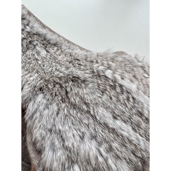 THE CASHMERE PROJECT Rabbit Fur 100% Cashmere Knit Long Vest Cardigan, Size L - Picture 9 of 15